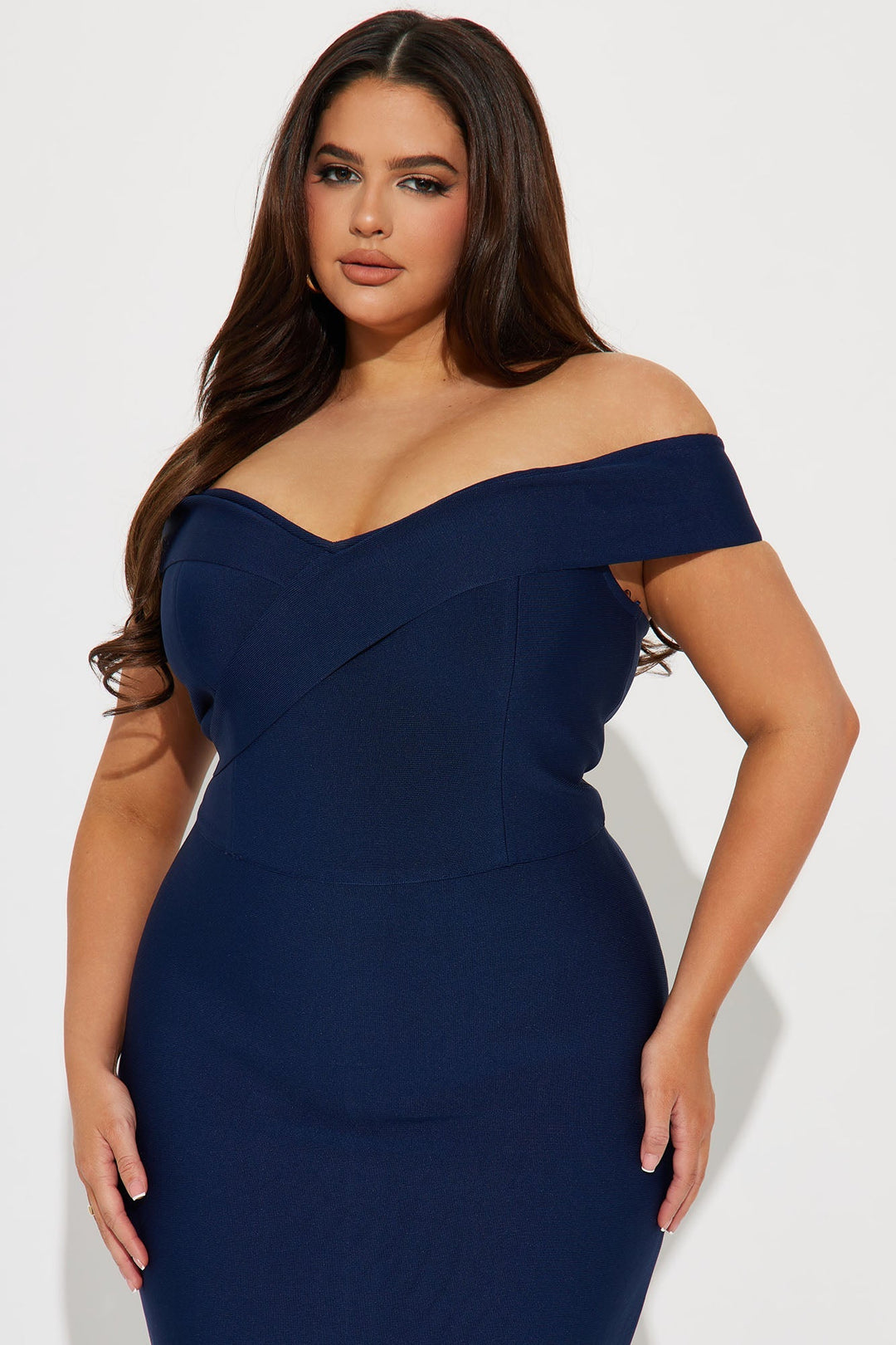 Robe Midi Bandage Amy - Marine