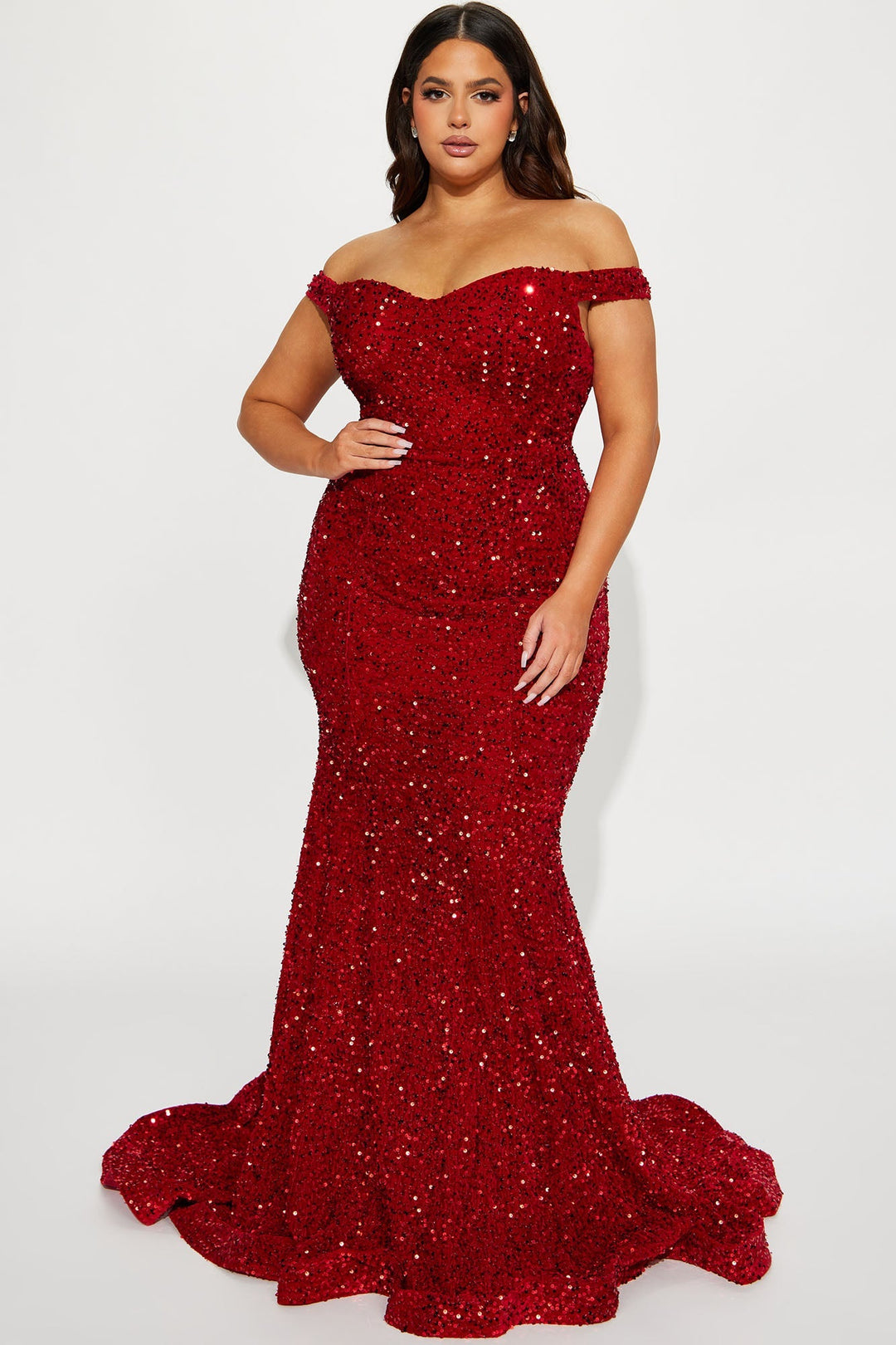 Robe Maxi Pailletée Alora - Rouge