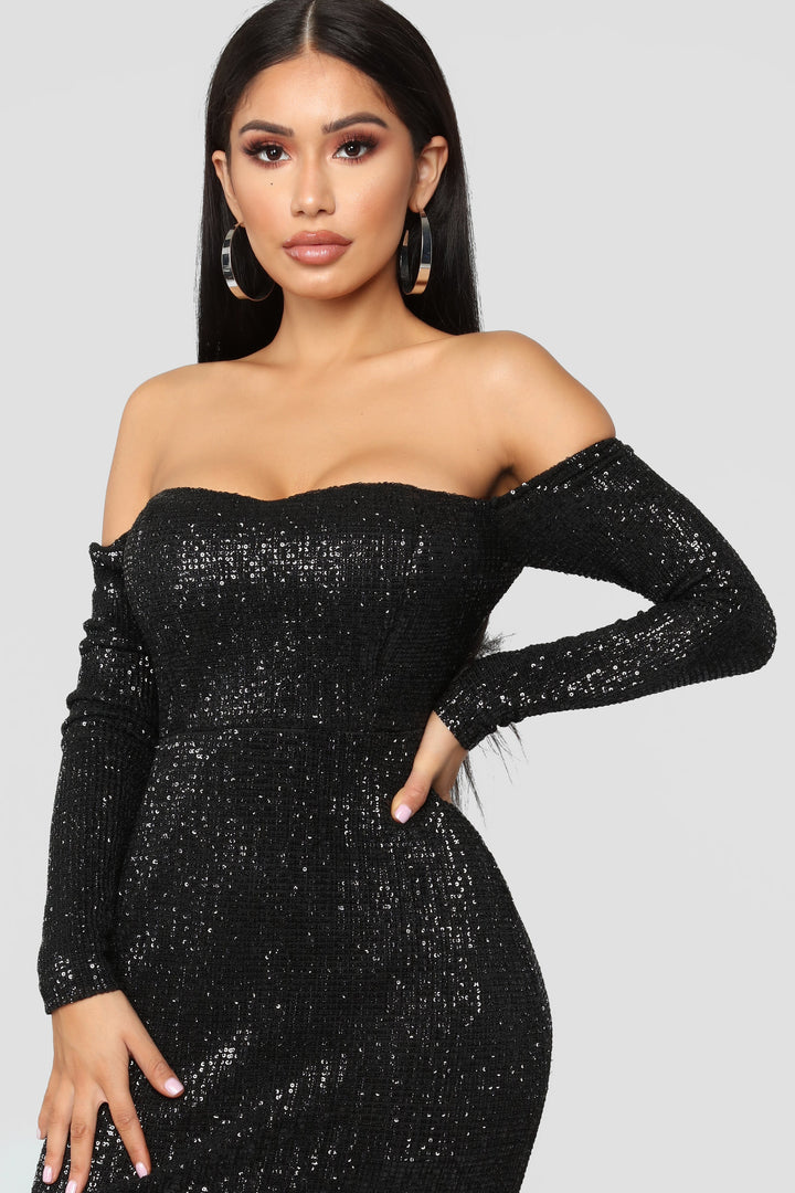 Robe à Paillettes Got Class - Noir