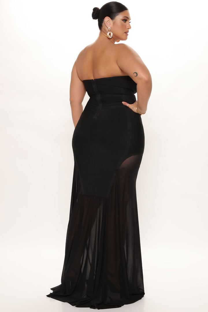 Robe Maxi Bandage de Vie Nocturne - Noir
