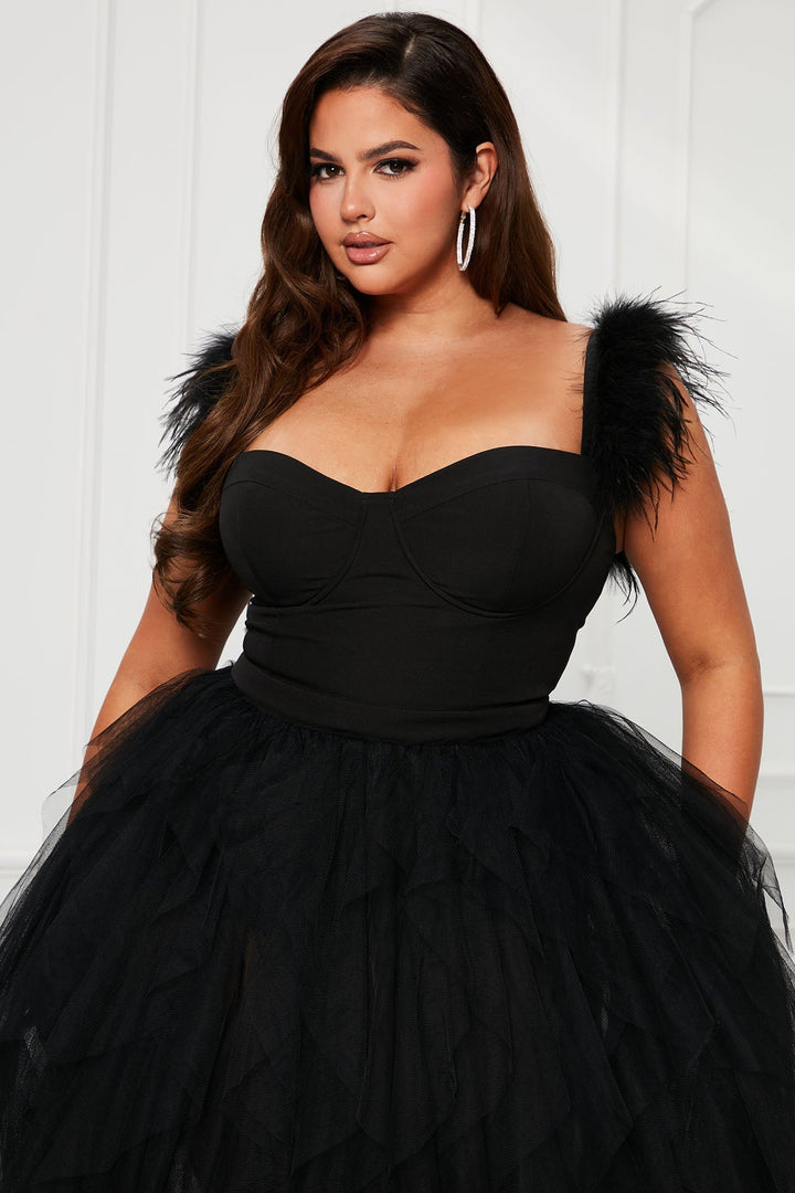 Robe Maxi en Tulle Camilla - Noir