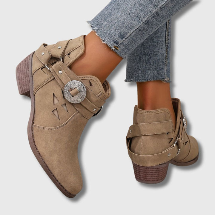 Clara™ | Bottines Femme Western Chic